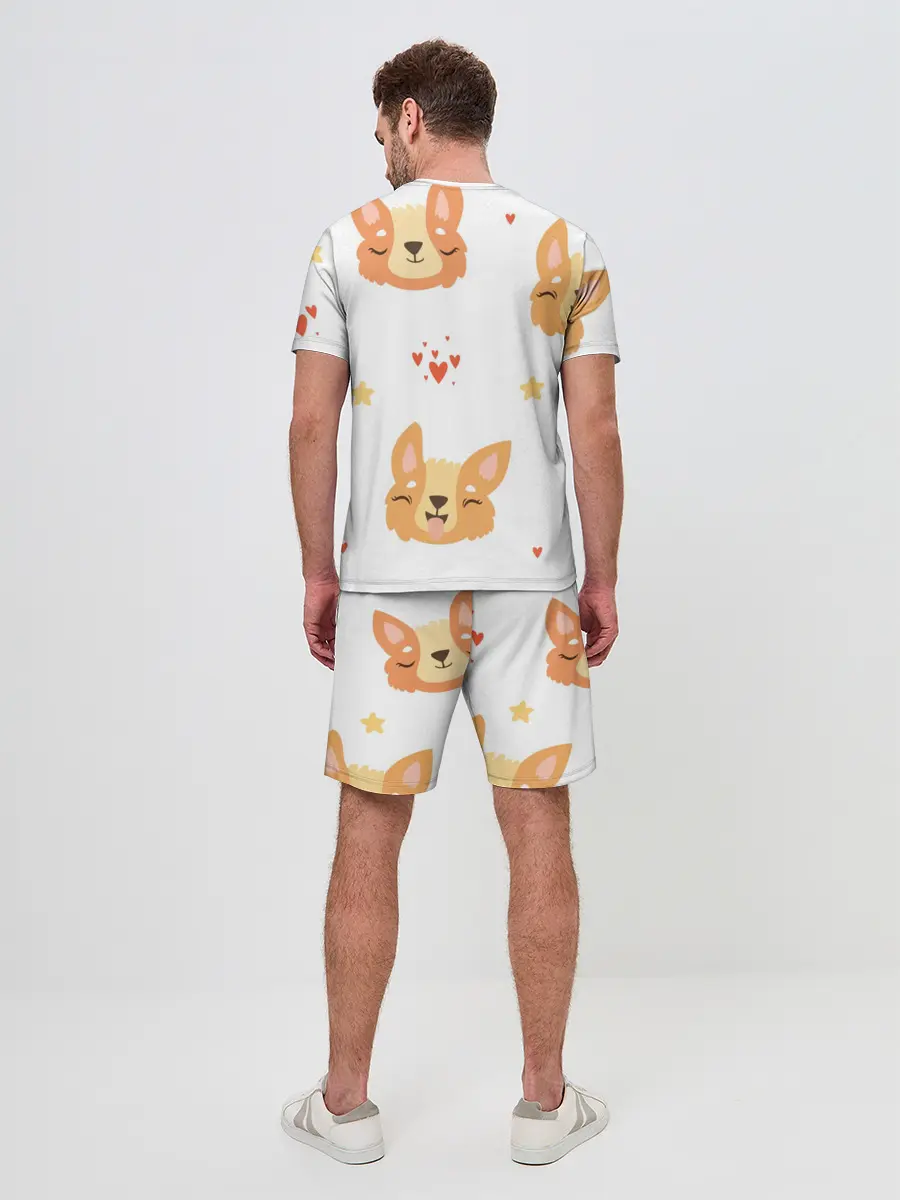 Мужской костюм с шортами / Милый Корги
