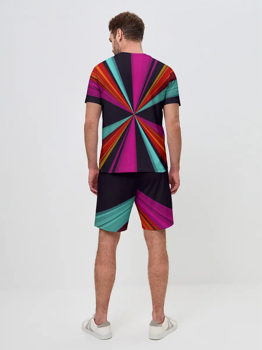 Мужской костюм с шортами / Полосы