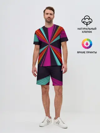 Мужской костюм с шортами / Полосы