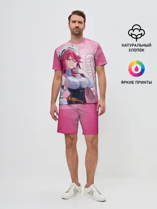 Мужской костюм с шортами / GENSHIN IMPACT, РОЗАРИЯ