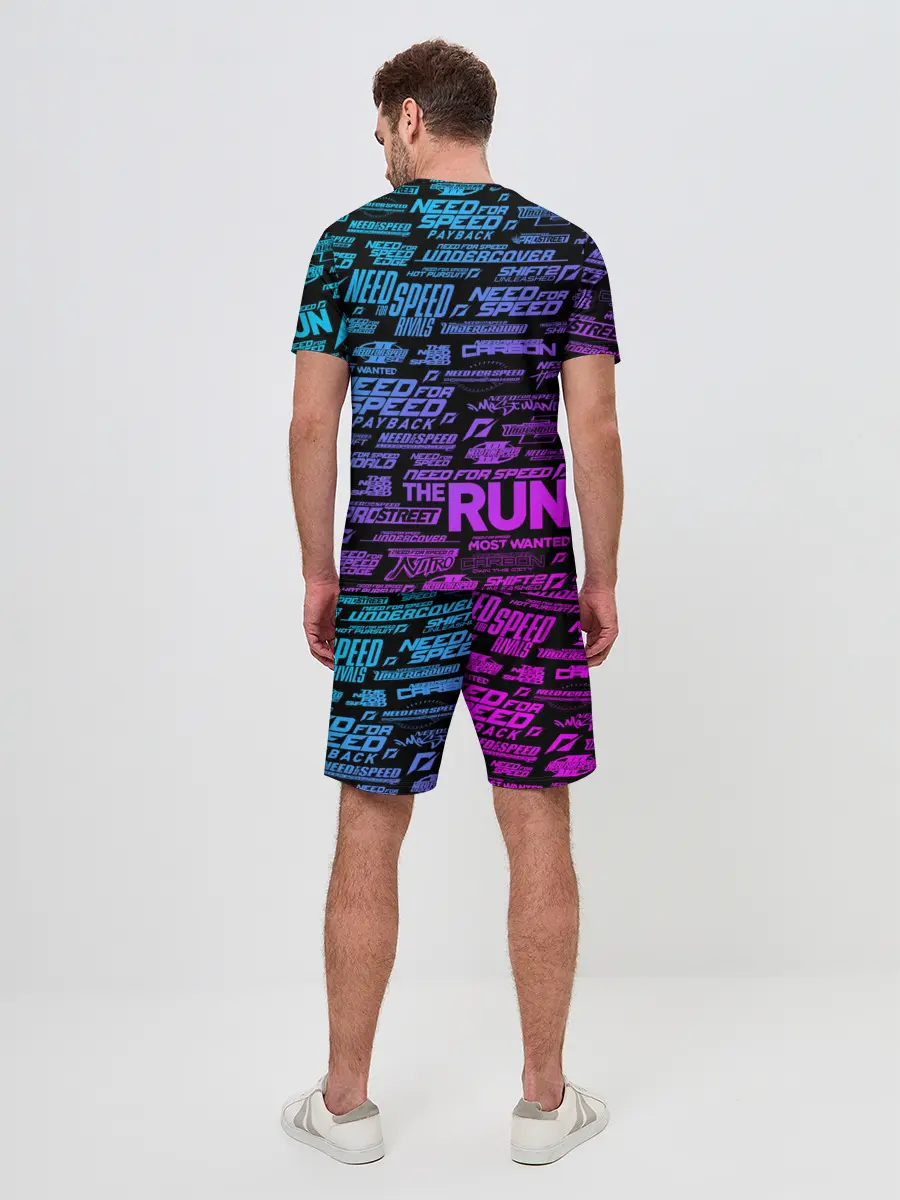 Мужской костюм с шортами / NFS ALL LOGOS NEON
