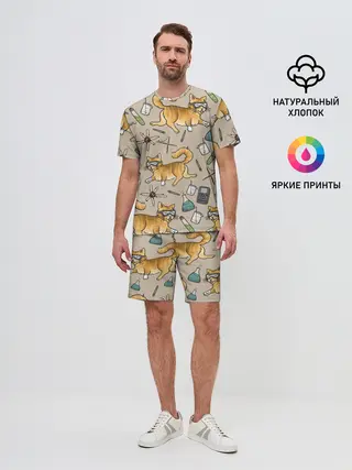 Мужской костюм с шортами / Котики и колбы