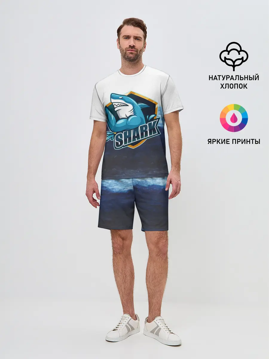 Мужской костюм с шортами / Акула