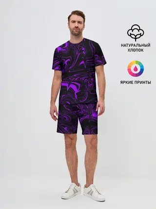 Мужской костюм с шортами / Жидкий градиент