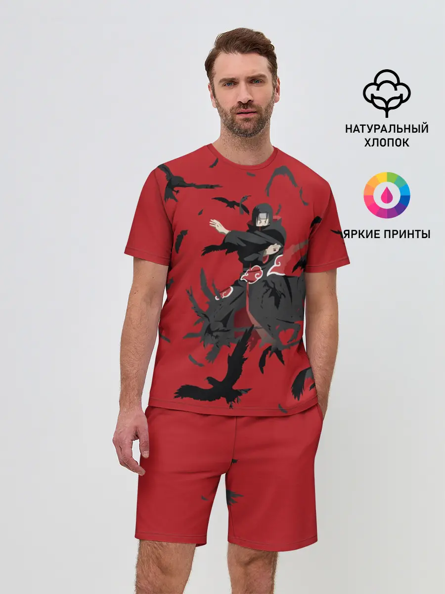 Мужской костюм с шортами / Итачи И Вороны