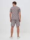 Мужской костюм с шортами / Текстура в клетку