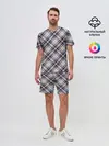 Мужской костюм с шортами / Текстура в клетку