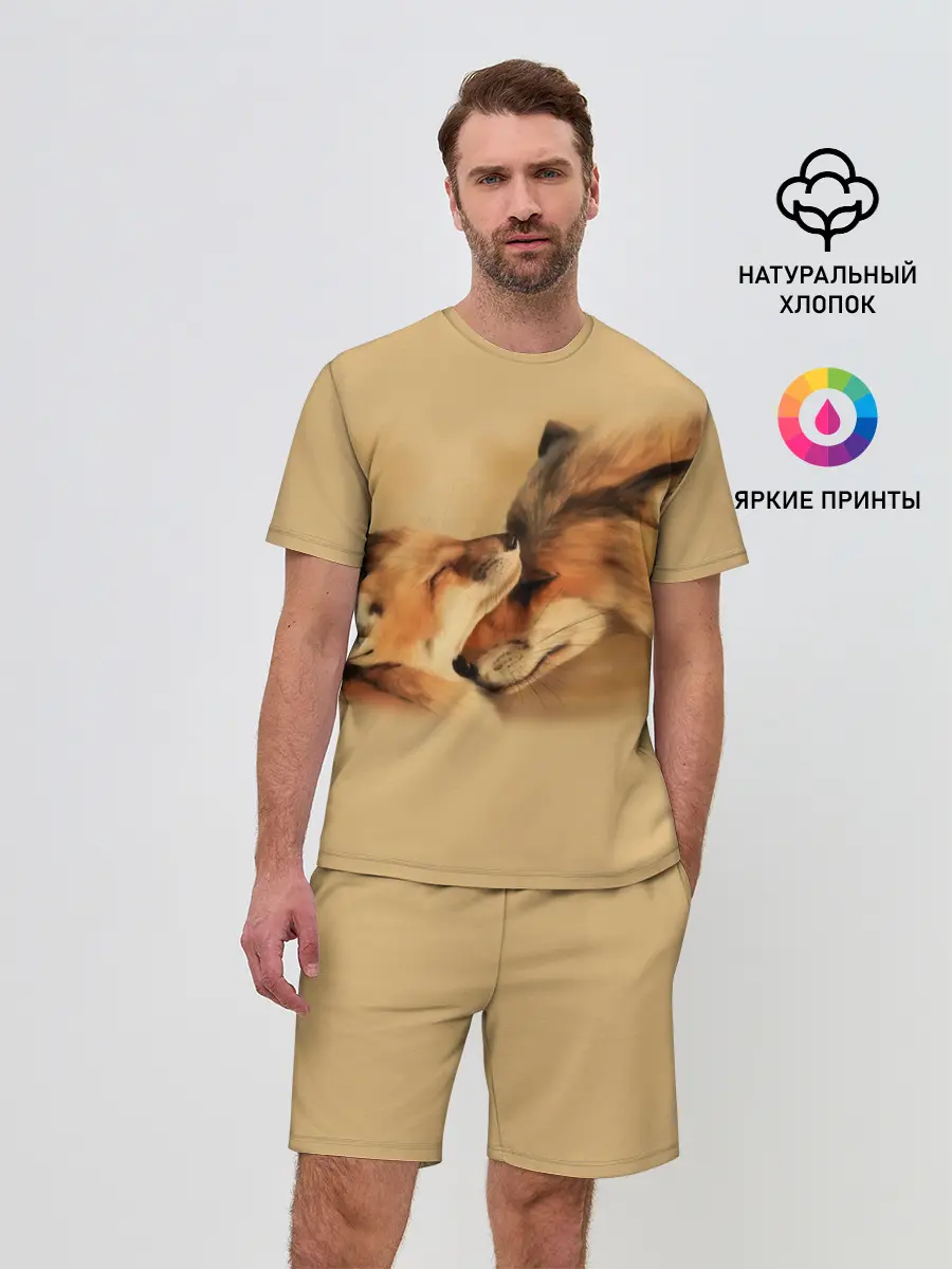 Мужской костюм с шортами / Лисички