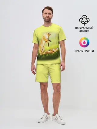 Мужской костюм с шортами / Лисята