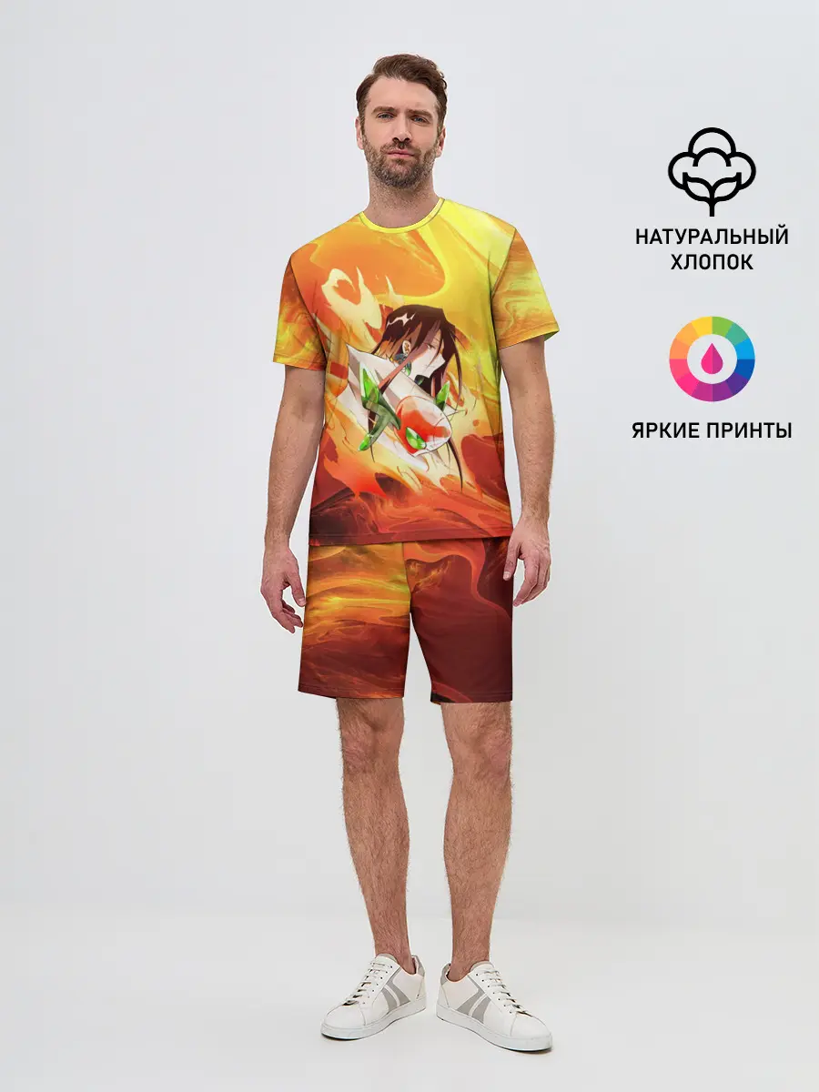 Мужской костюм с шортами / Шаман Кинг | Хао | Зик