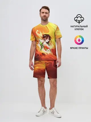 Мужской костюм с шортами / Шаман Кинг | Хао | Зик