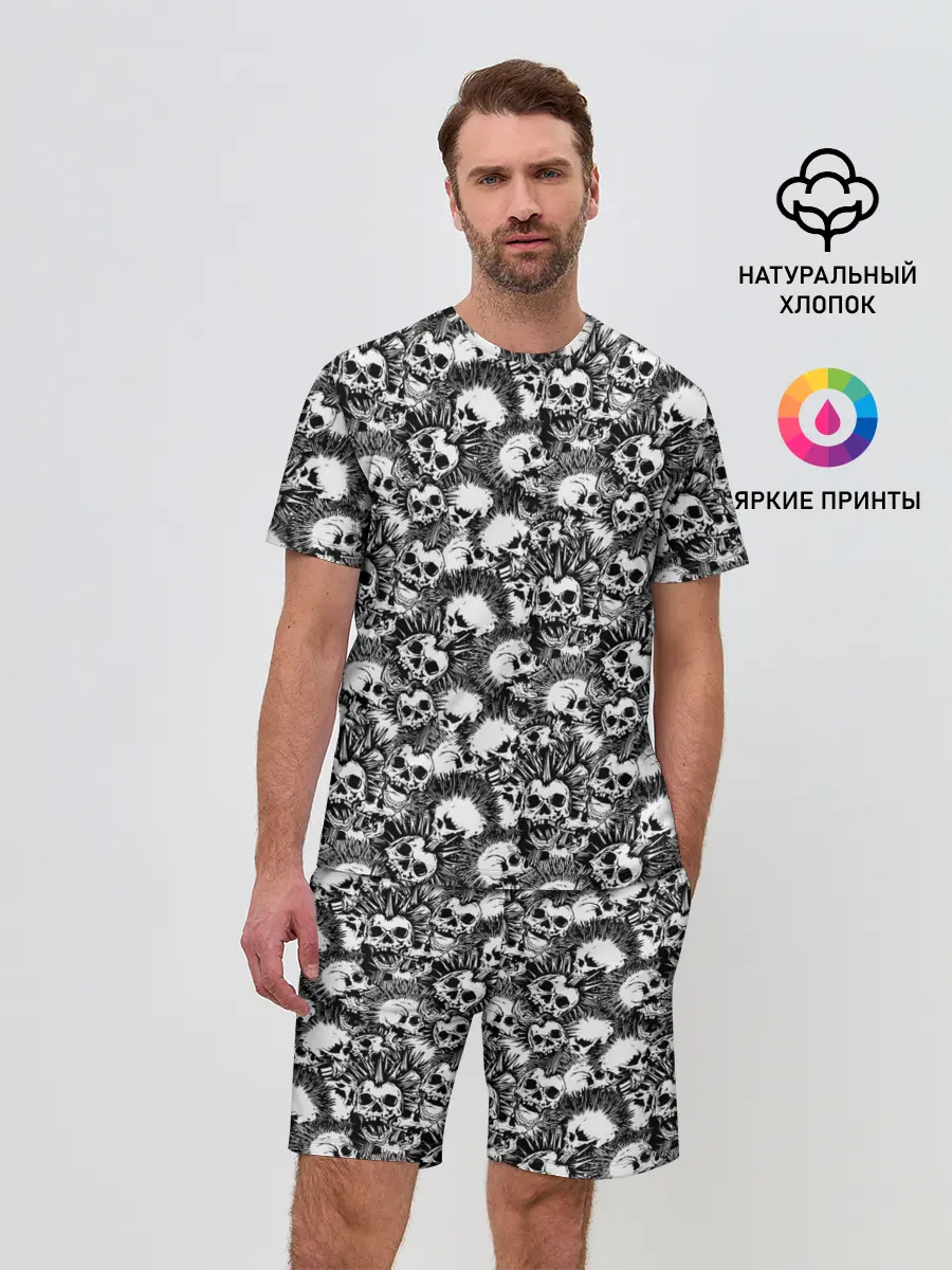 Мужской костюм с шортами / Punks not Dead