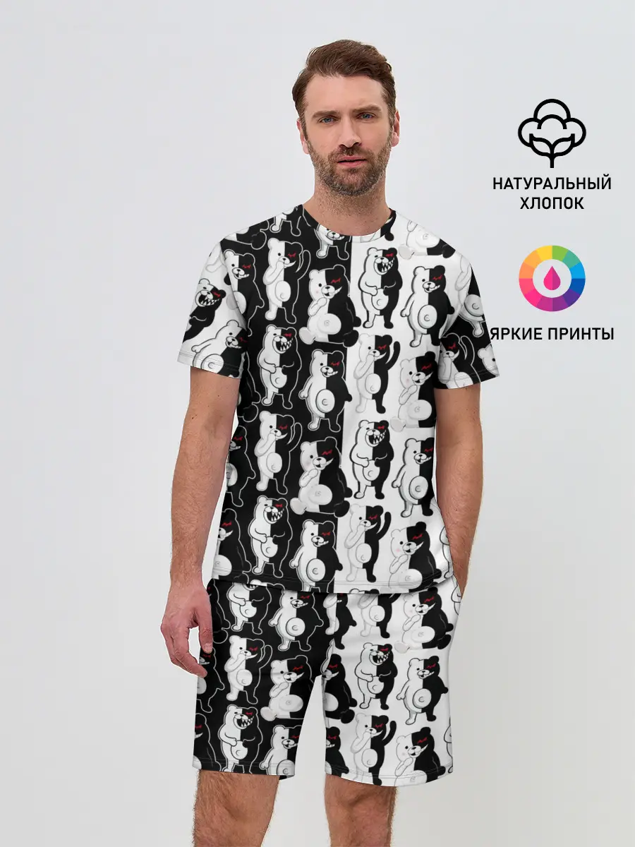 Мужской костюм с шортами / MONOKUMA / МОНОКУМА ПАТТЕРН