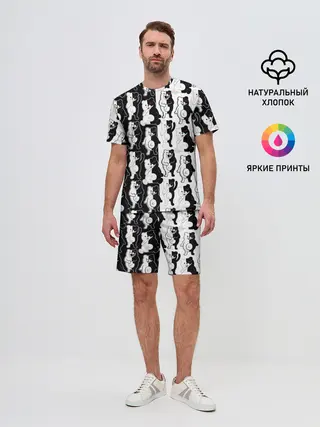 Мужской костюм с шортами / MONOKUMA / МОНОКУМА ПАТТЕРН
