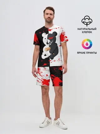 Мужской костюм с шортами / monokuma с молотком