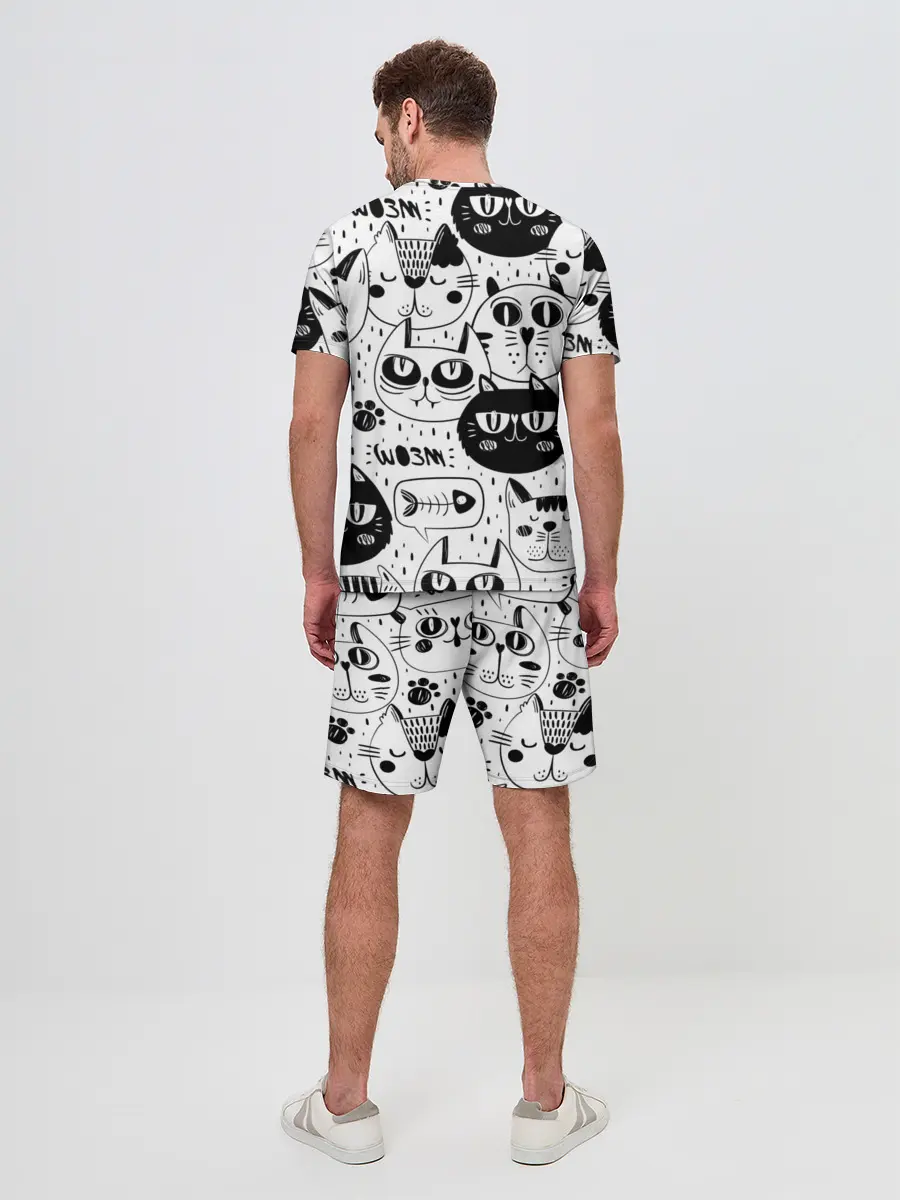 Мужской костюм с шортами / Кошки