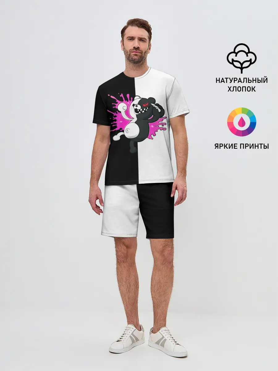 Мужской костюм с шортами / monokuma розовая жвачка