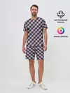 Мужской костюм с шортами / Клеточный узор
