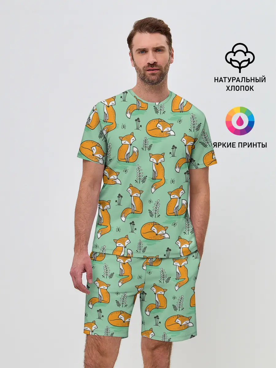 Мужской костюм с шортами / Лиса с Грибами