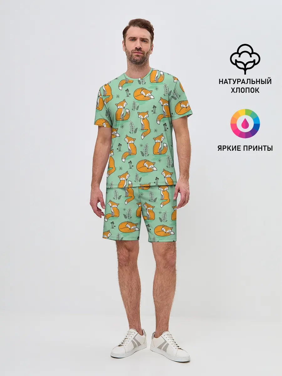 Мужской костюм с шортами / Лиса с Грибами