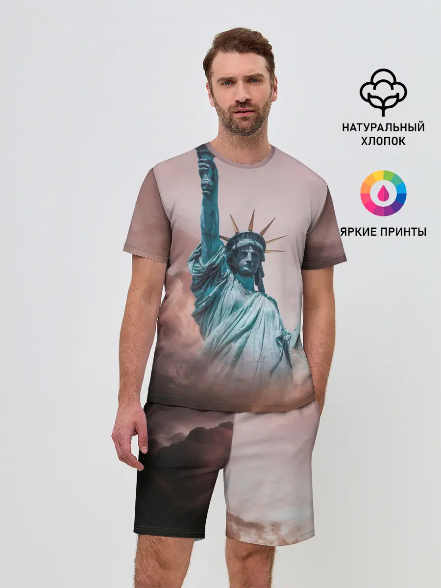 Мужской костюм с шортами / Статуя свободы
