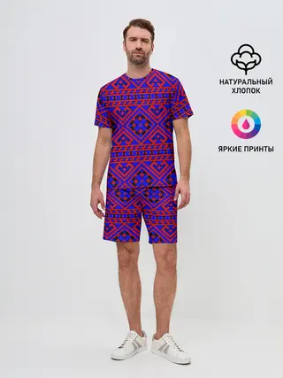 Мужской костюм с шортами / Русские народные узоры