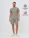 Мужской костюм с шортами / Узор в клетку