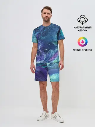 Мужской костюм с шортами / Абстракция