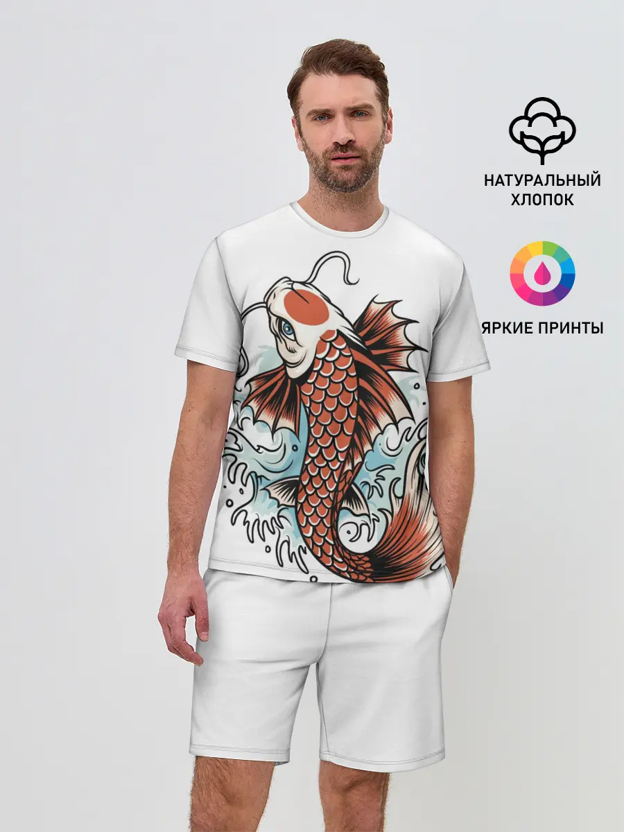 Мужской костюм с шортами / Карп Кои