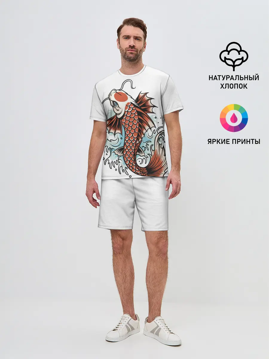 Мужской костюм с шортами / Карп Кои