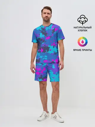 Мужской костюм с шортами / Неоновые краски