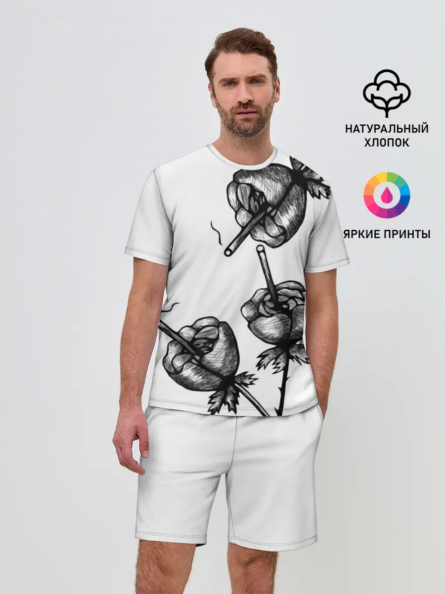 Мужской костюм с шортами / Дымящие розы