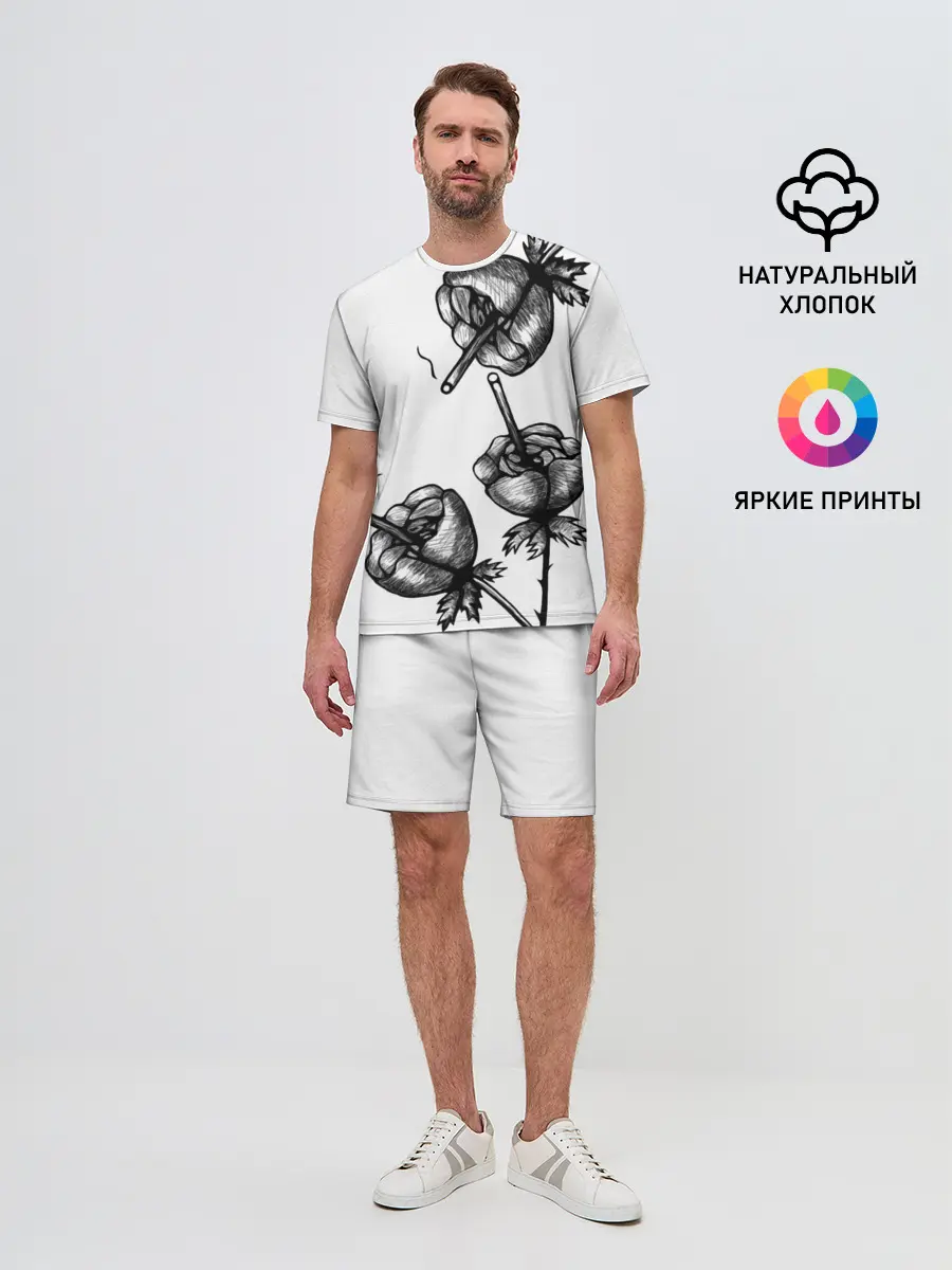 Мужской костюм с шортами / Дымящие розы