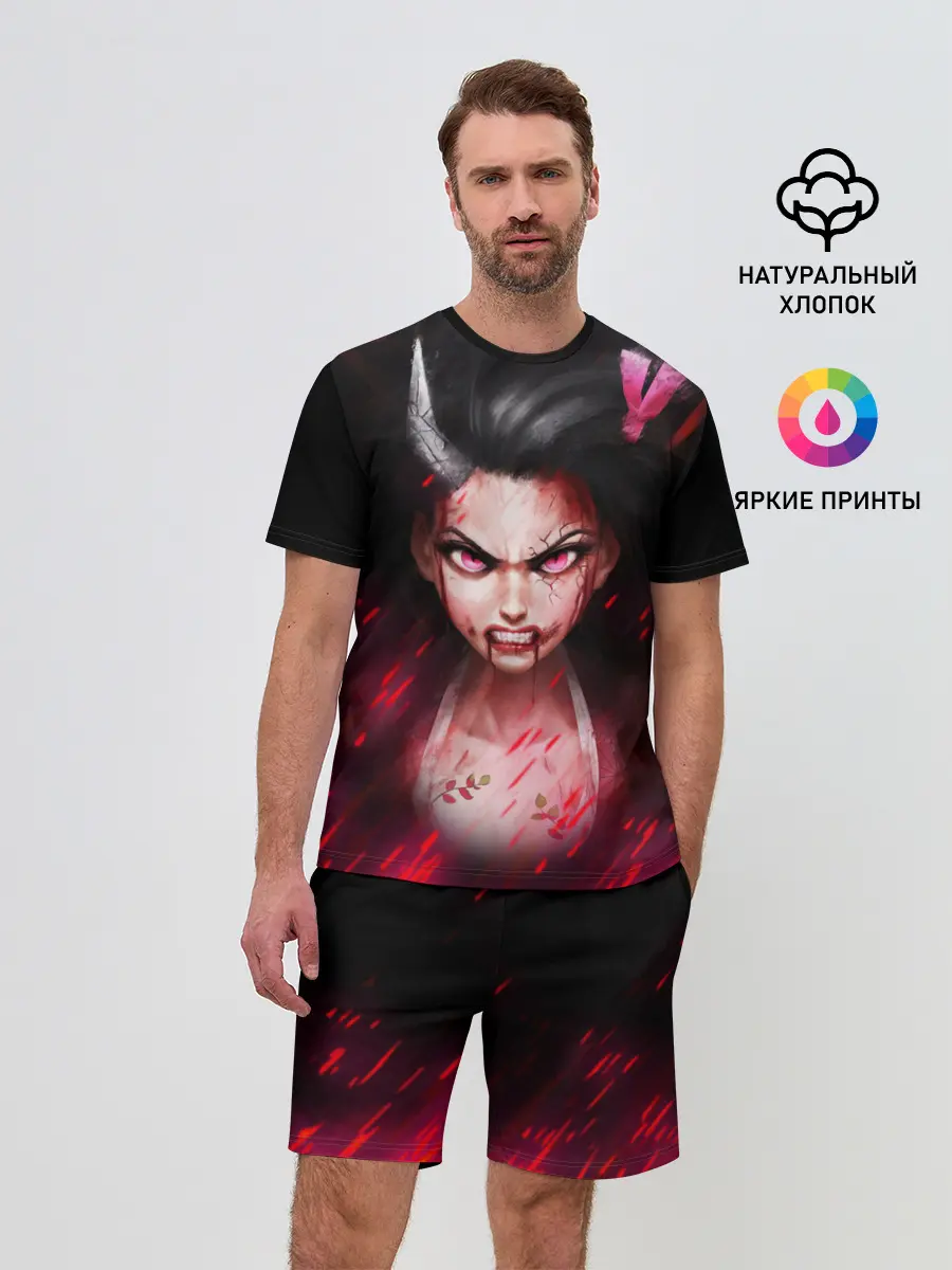 Мужской костюм с шортами / Незуко демон