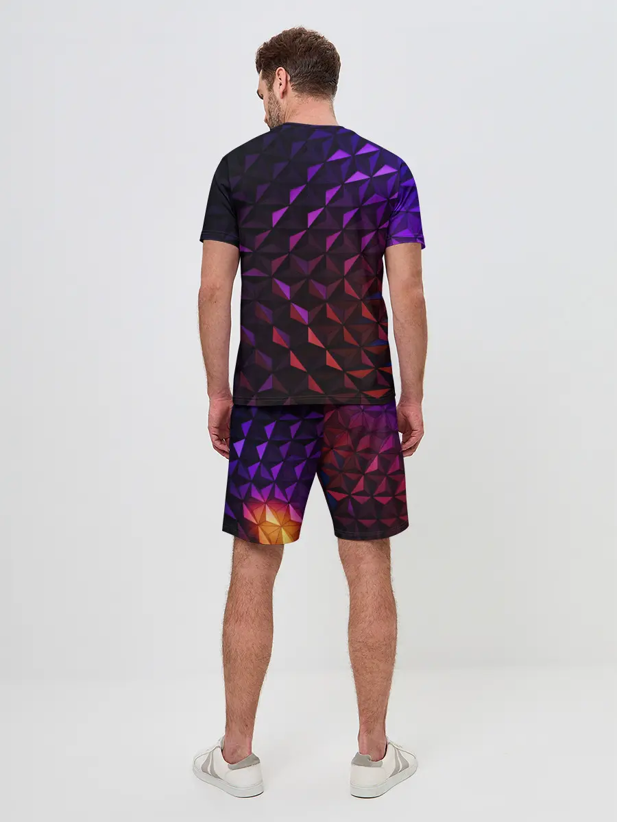 Мужской костюм с шортами / Неоновая Текстура