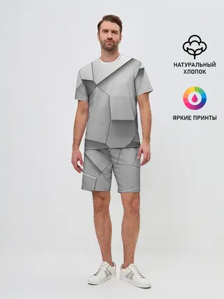Мужской костюм с шортами / Осколки плитки