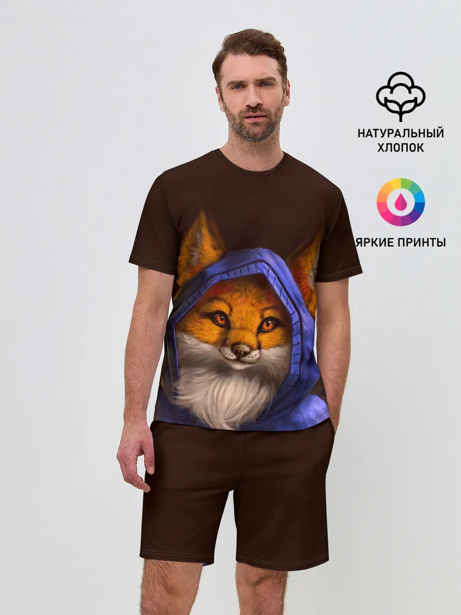 Мужской костюм с шортами / Лисенок в капюшоне