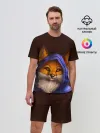 Мужской костюм с шортами / Лисенок в капюшоне