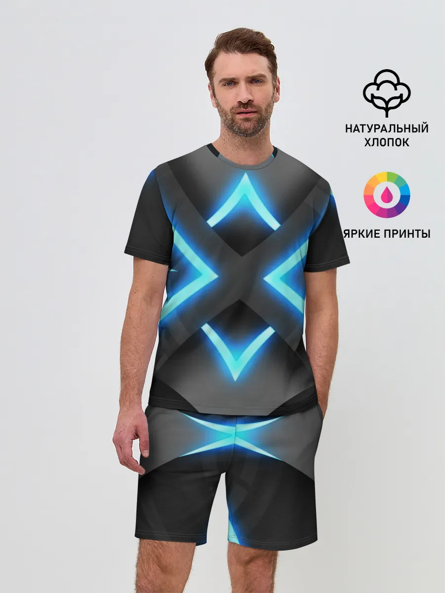 Мужской костюм с шортами / НЕОНОВЫЕ СТРЕЛКИ 3D