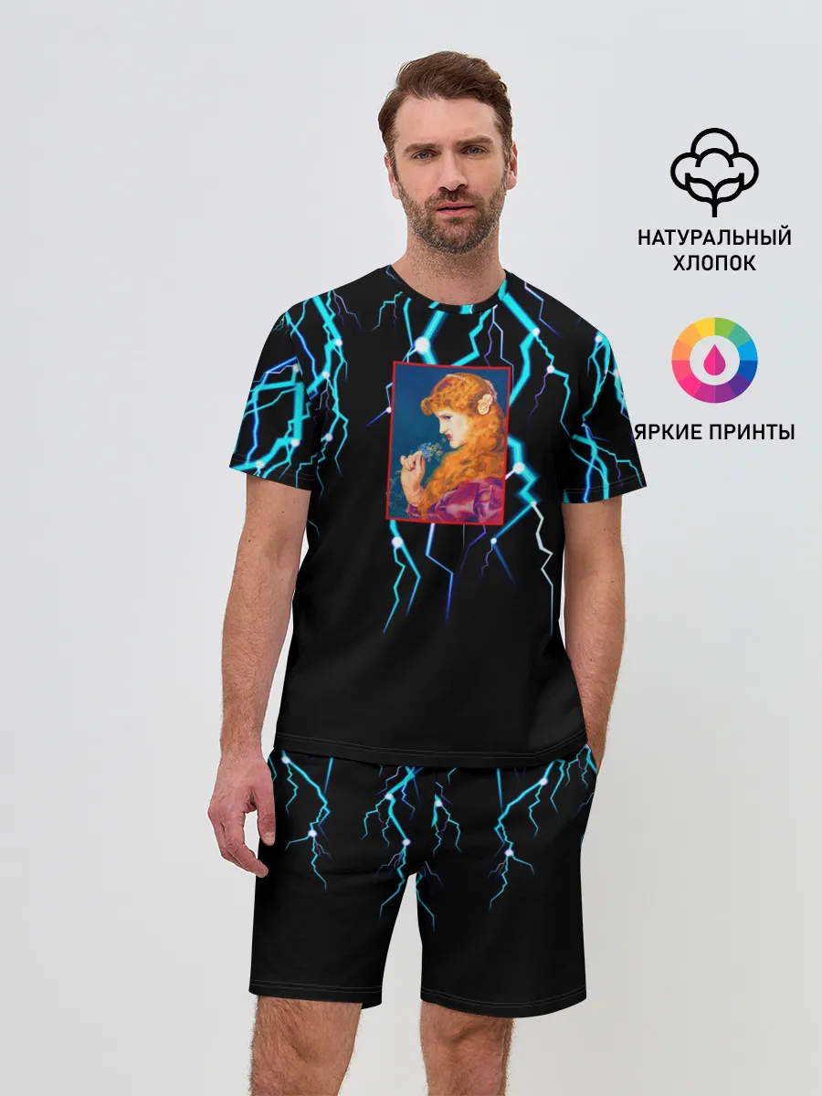 Мужской костюм с шортами / МОЛНИИ ДЕВУШКА ЦВЕТЫ