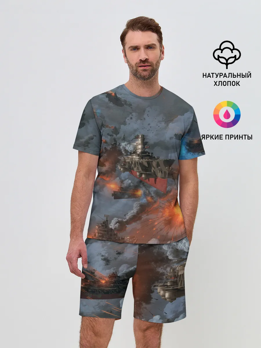 Мужской костюм с шортами / Стимпанк бой | Steampunk Ship