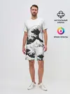 Мужской костюм с шортами / Волна Канагава Япония | Sea Wave