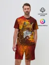 Мужской костюм с шортами / Огненный Лис