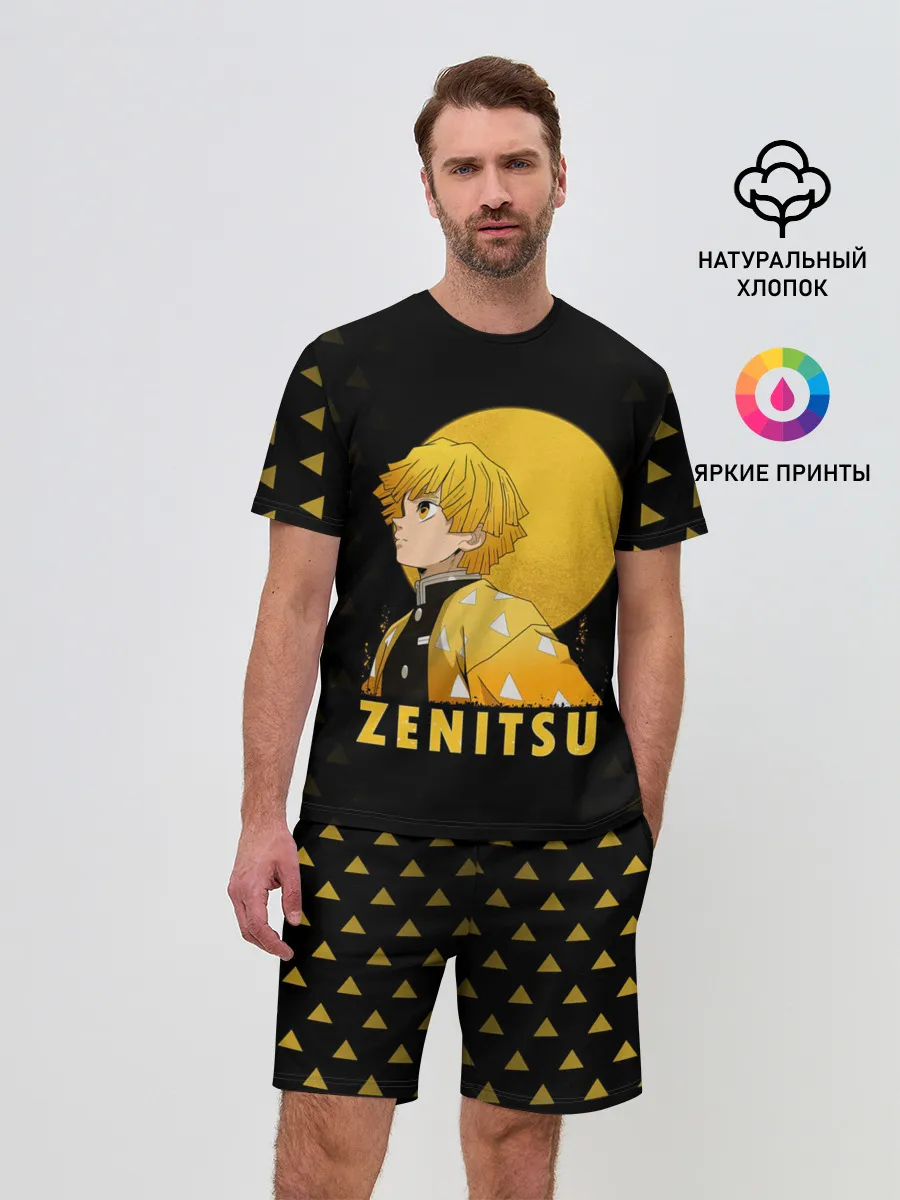 Мужской костюм с шортами / ZENITSU Kimetsu no Yaiba