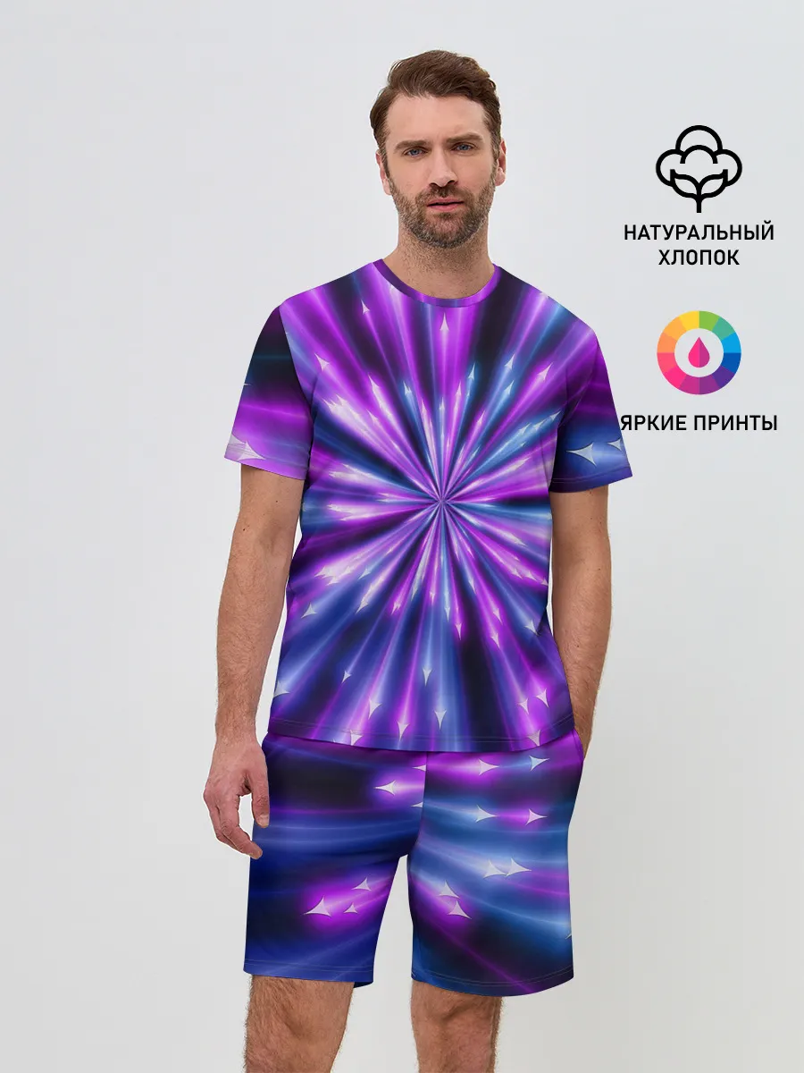 Мужской костюм с шортами / Неоновые стрелы