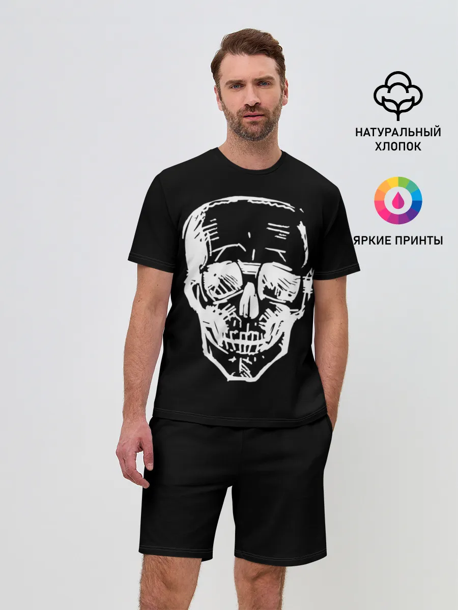 Мужской костюм с шортами / Скетч Черепа