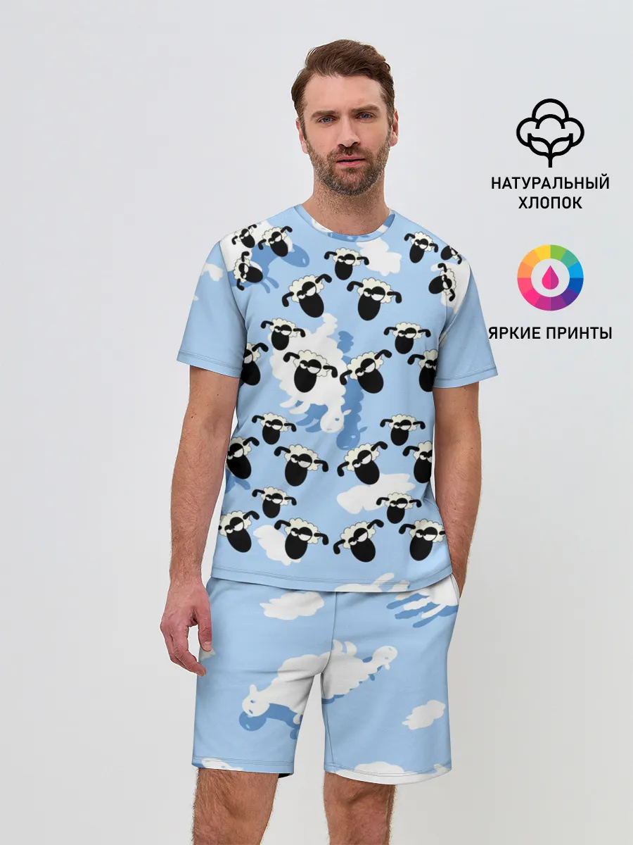 Мужской костюм с шортами / Животные