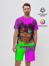 Мужской костюм с шортами / 3D Neon Monkey
