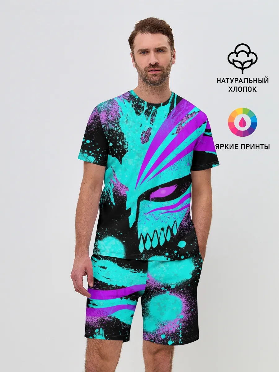 Мужской костюм с шортами / БЛИЧ МАСКА ПУСТОГО НЕОН