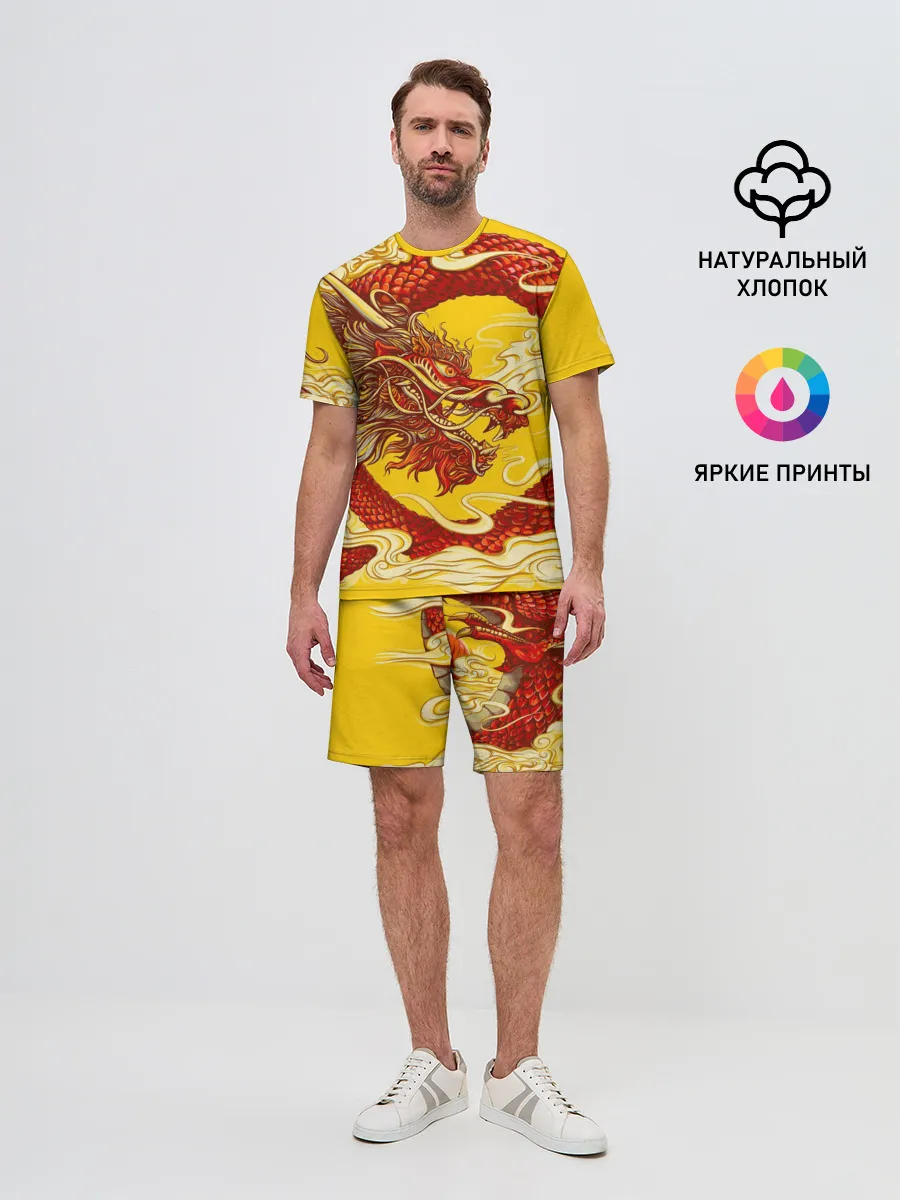 Мужской костюм с шортами / Китайский Дракон, China Dragon